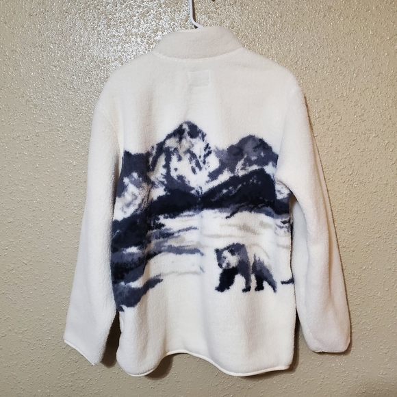 NWT Men's Old Navy Polar Bear Sherpa Fleece Quarter Zip Sweater Pullover Jacket - Picture 9 of 15